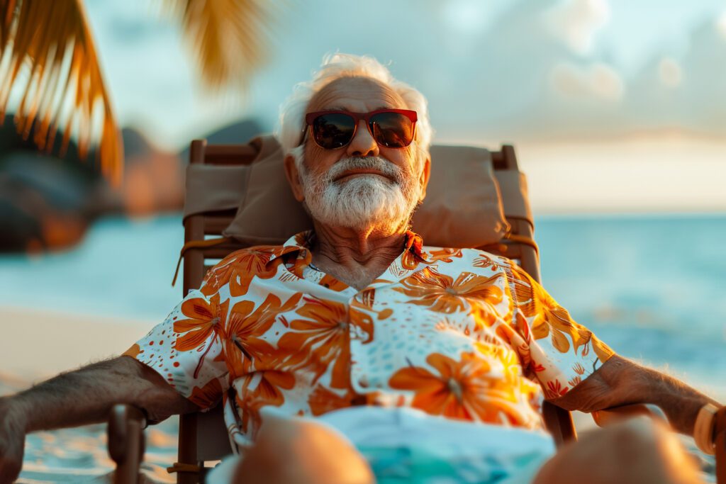 Man Relaxing With Good Vibes