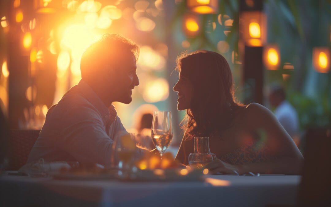 couple having engaging conversation